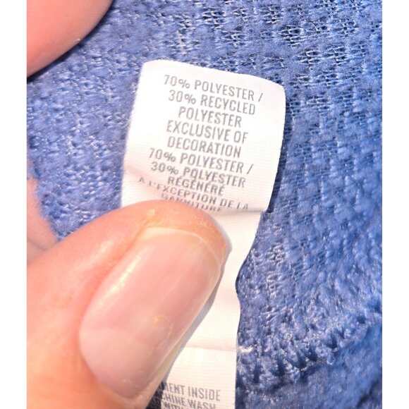 Aerie XL Blue Sherpa Quarter-Zip Pullover Sweater For Women - Picture 7 of 8